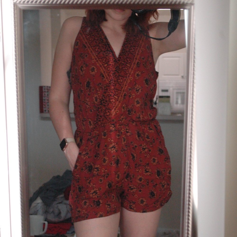 Mossimo Sunflower Print Romper